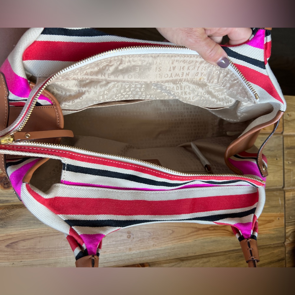 Kate Spade Striped Summer Handbag - Picture 3 of 7